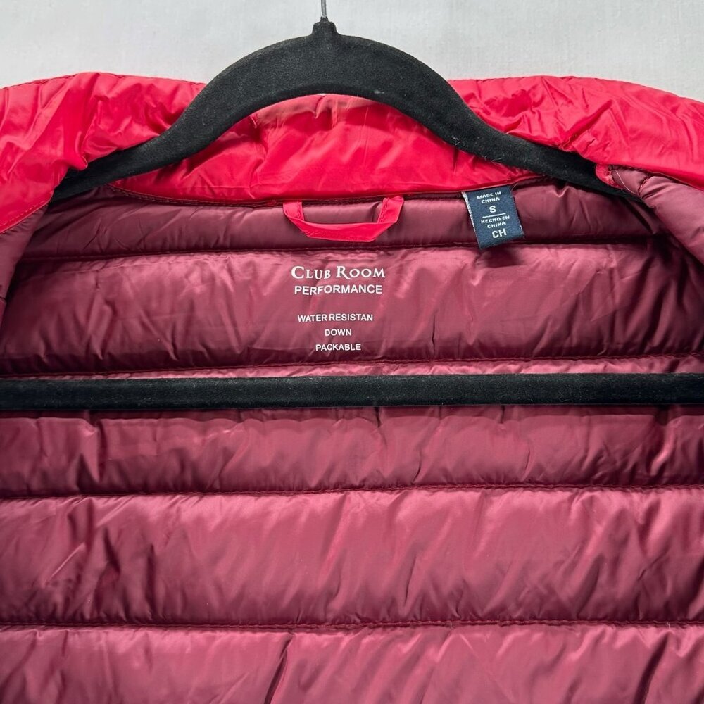 Club Room Performance Puffer Vest Men S Water Resistant Packable Down Zip Up Red - Picture 11 of 13